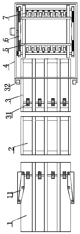 Automatic unwrinkling and edge sealing veneer material receiving device