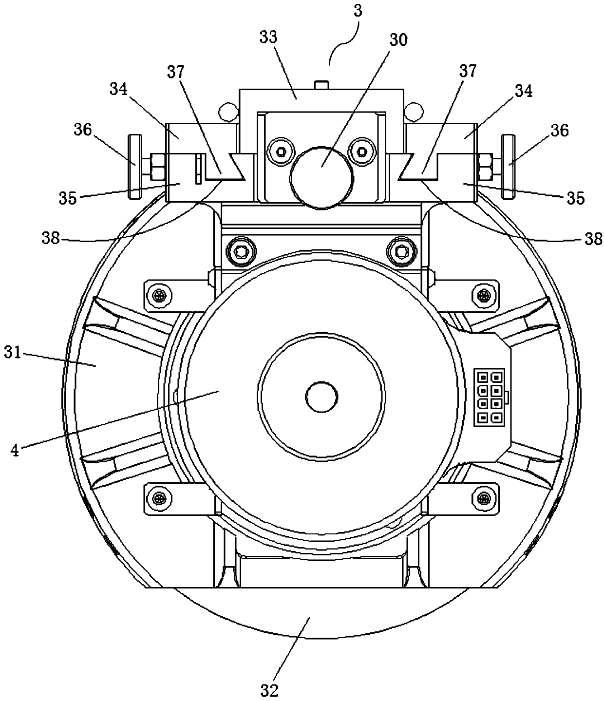 A self-rotating pneumatic slitting knife