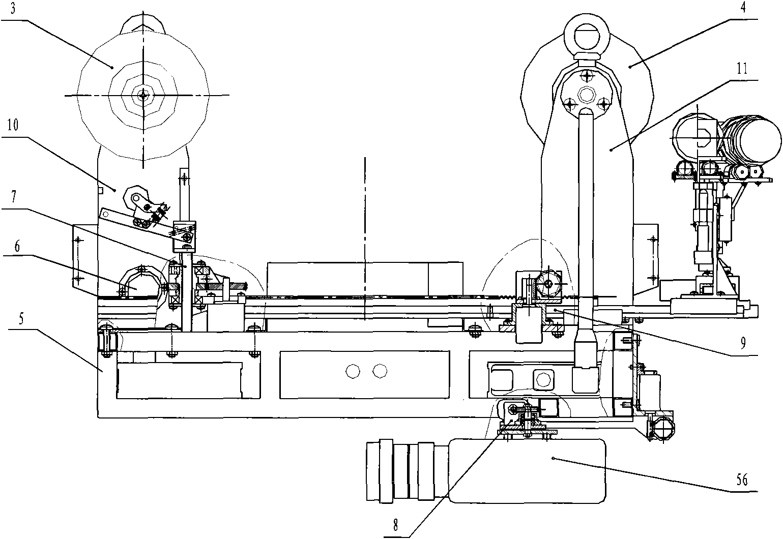 Arm extending type braking multi-CCD full-angle route inspecting robot