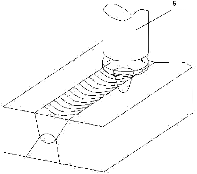 Keyhole repairing welding method for friction stir welding of thick plate aluminum alloy