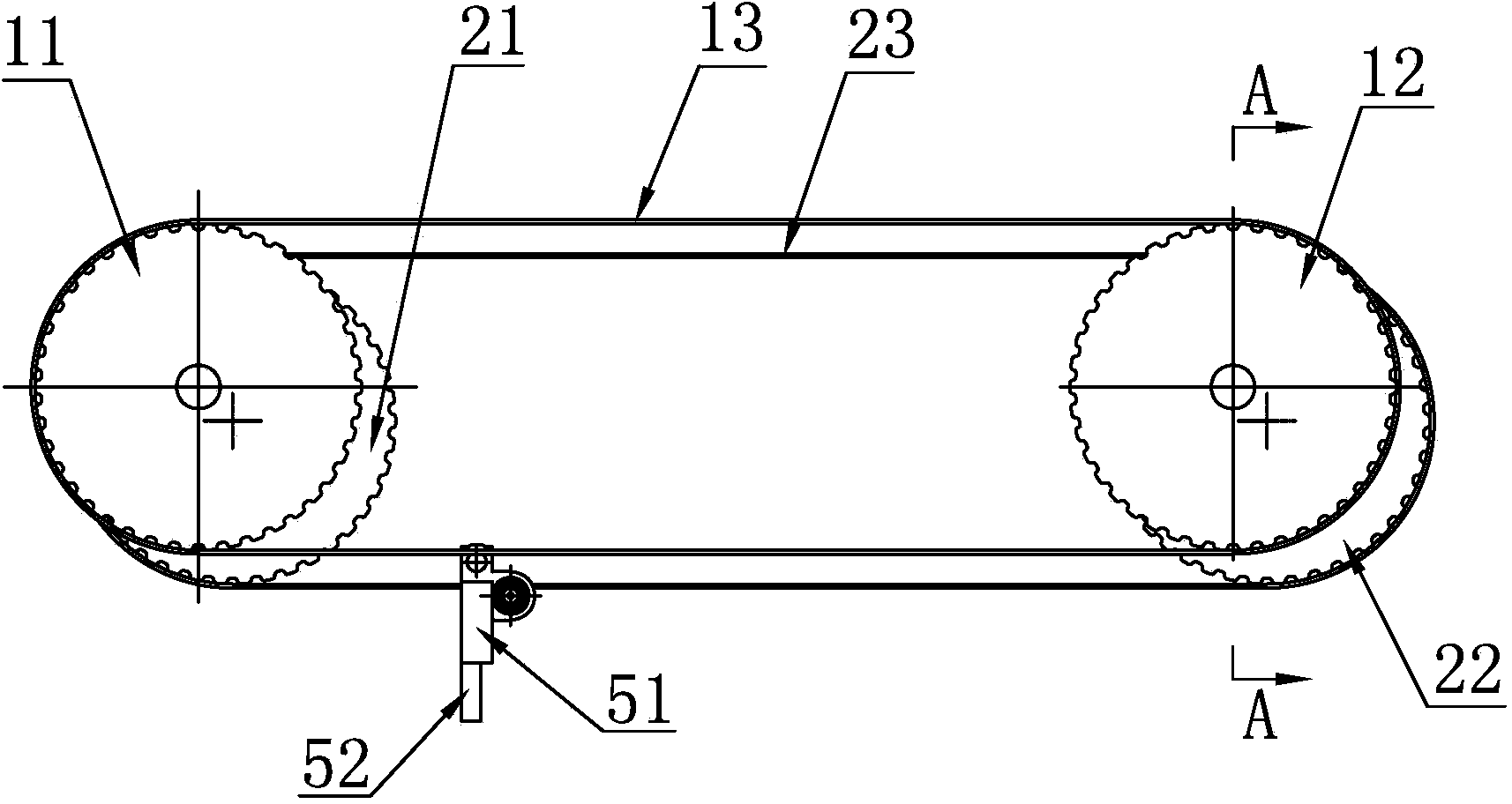 Double-chain book pushing mechanism