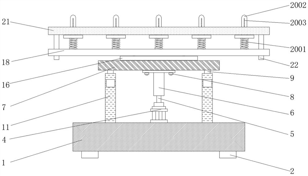 Height-adjustable supporting platform