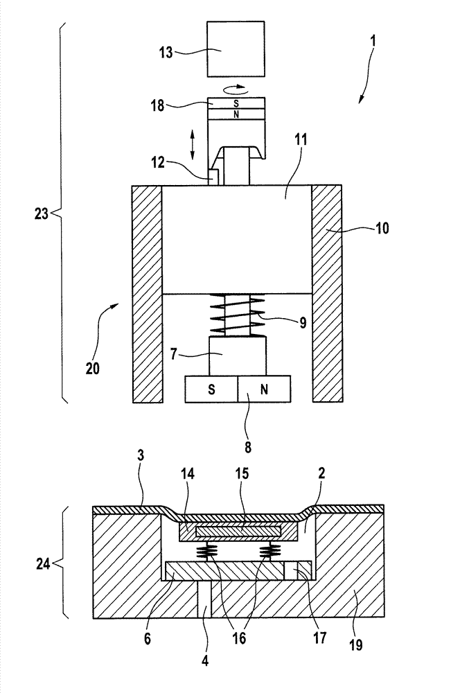 Micro-dosing pump and method for producing micro-dosing pump