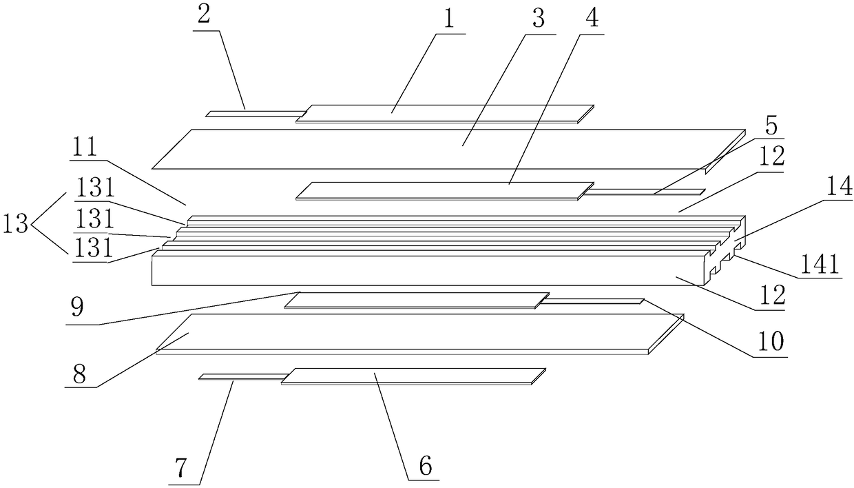 Flat tube solid oxide battery structure for improving yield and single battery power and preparation method thereof