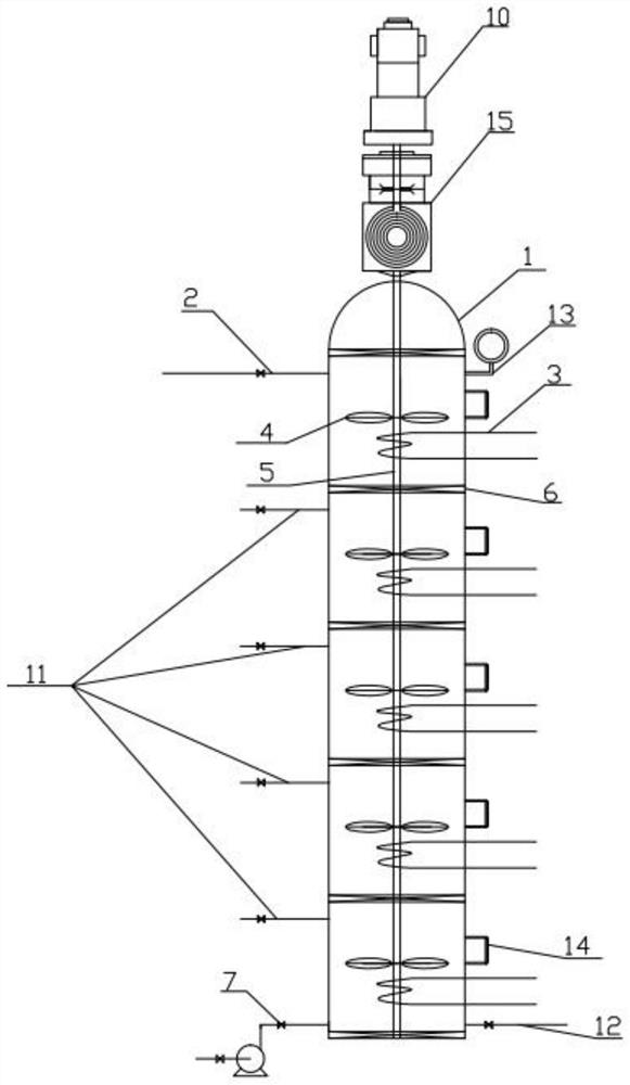 Tower type continuous flow reactor and application thereof