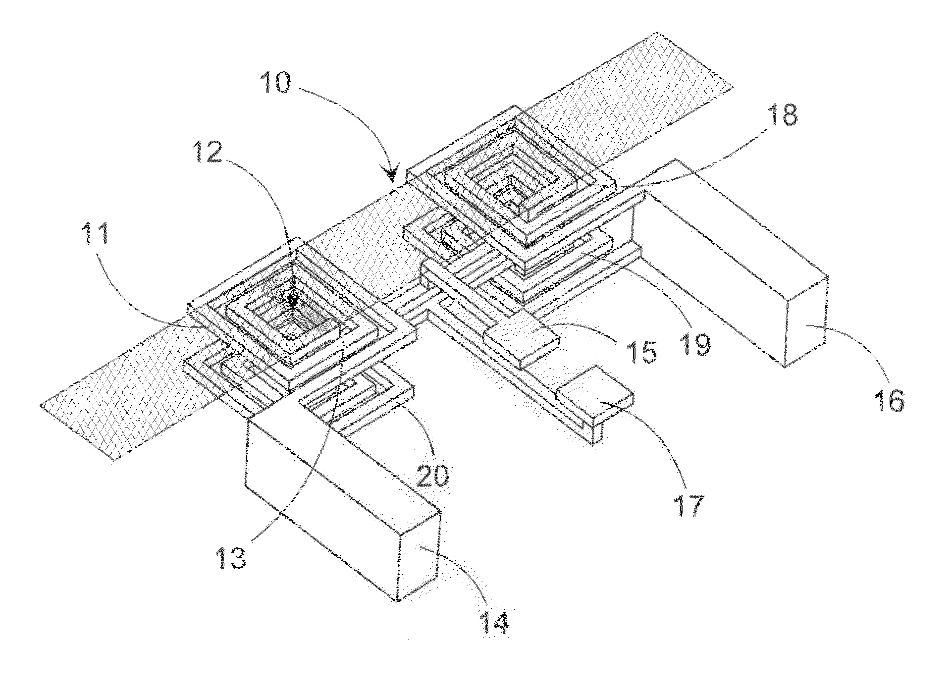 Device for measuring magnetic particles and corresponding method