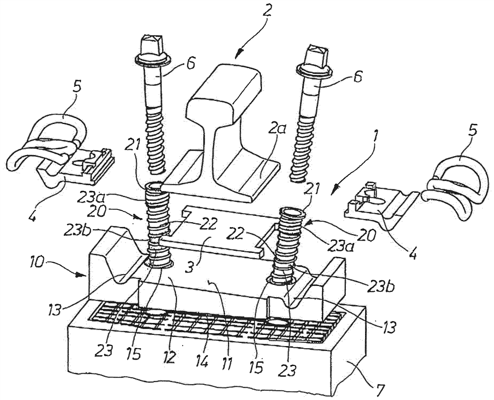 Rail fastening system