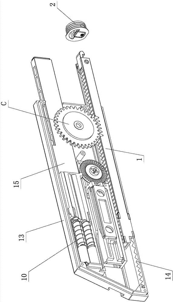 Furniture pressing bounce opening-closing mechanism with elastic locating function