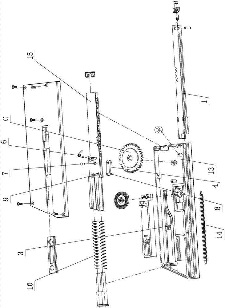 Furniture pressing bounce opening-closing mechanism with elastic locating function