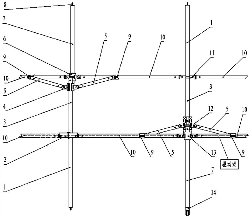 A mesh loop deployable antenna and antenna truss