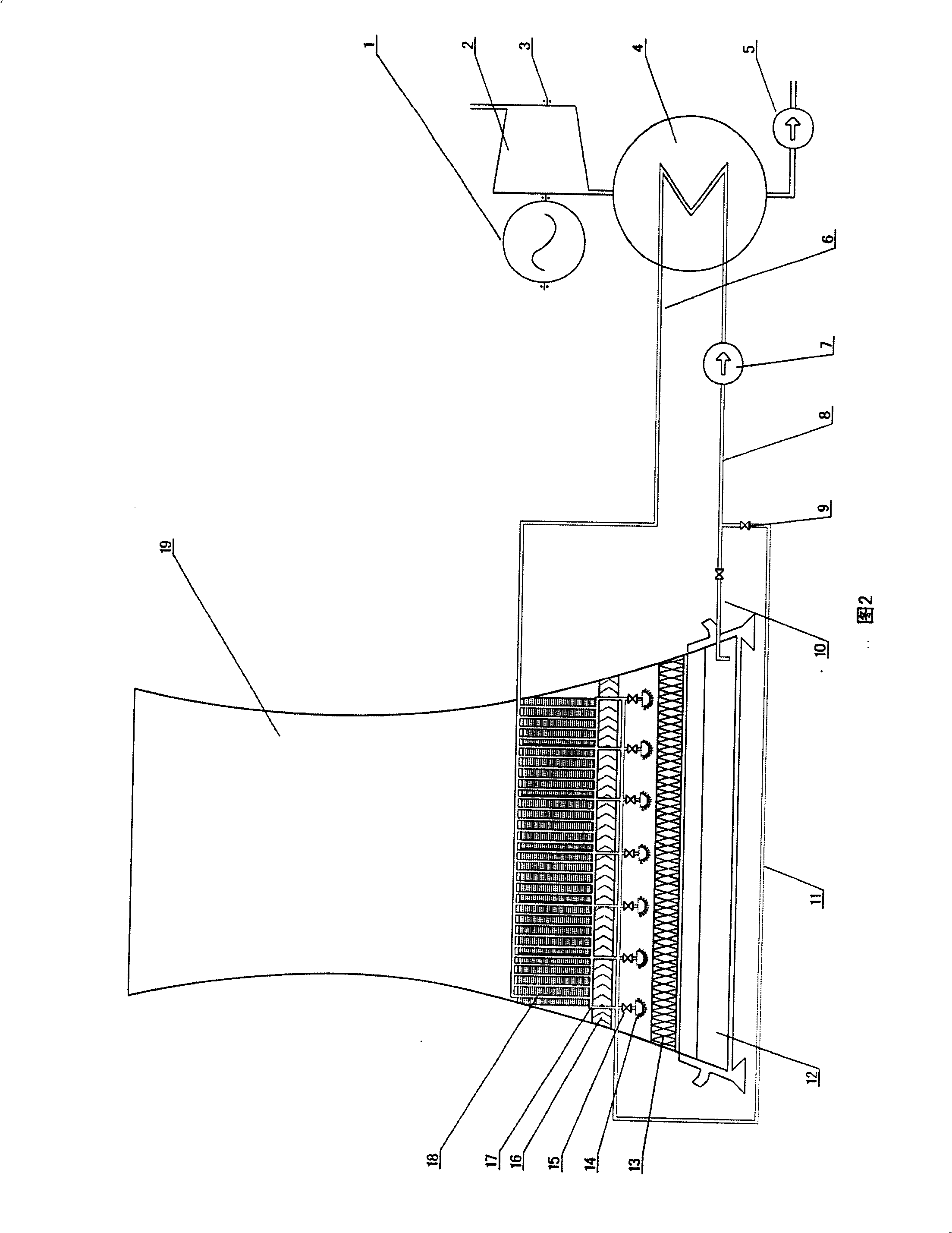 Air cooled water composite cooling tower