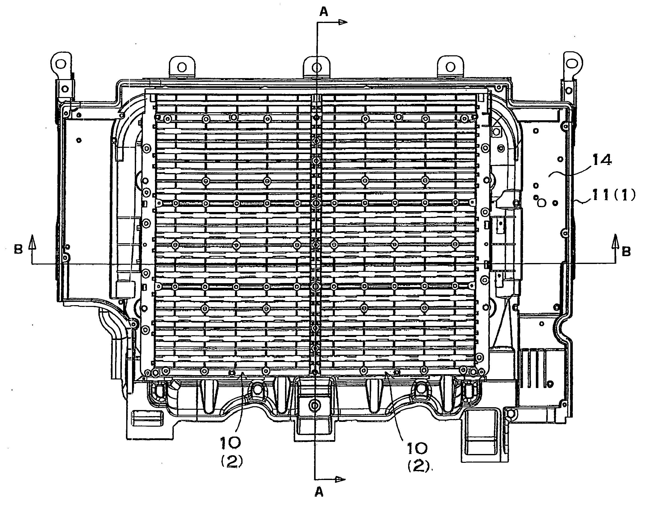 Battery device of vehicle power supply