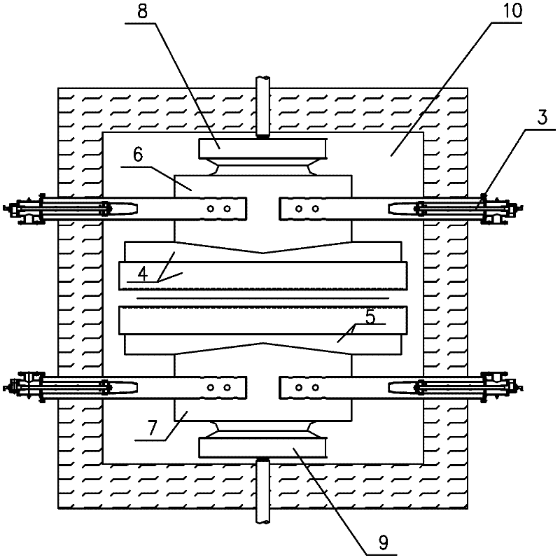 Method for heating and supporting aluminum band