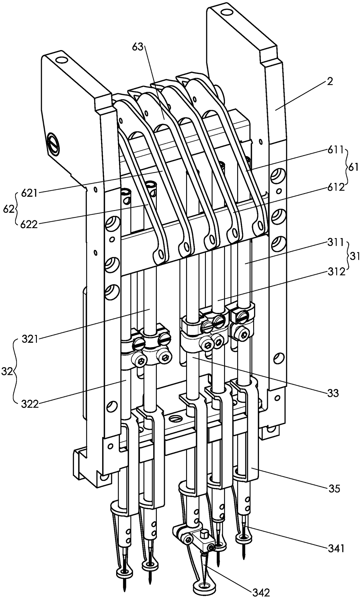 Embroidery machine head and embroidery machine