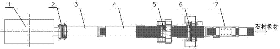 Hot slag stone materialization system and process