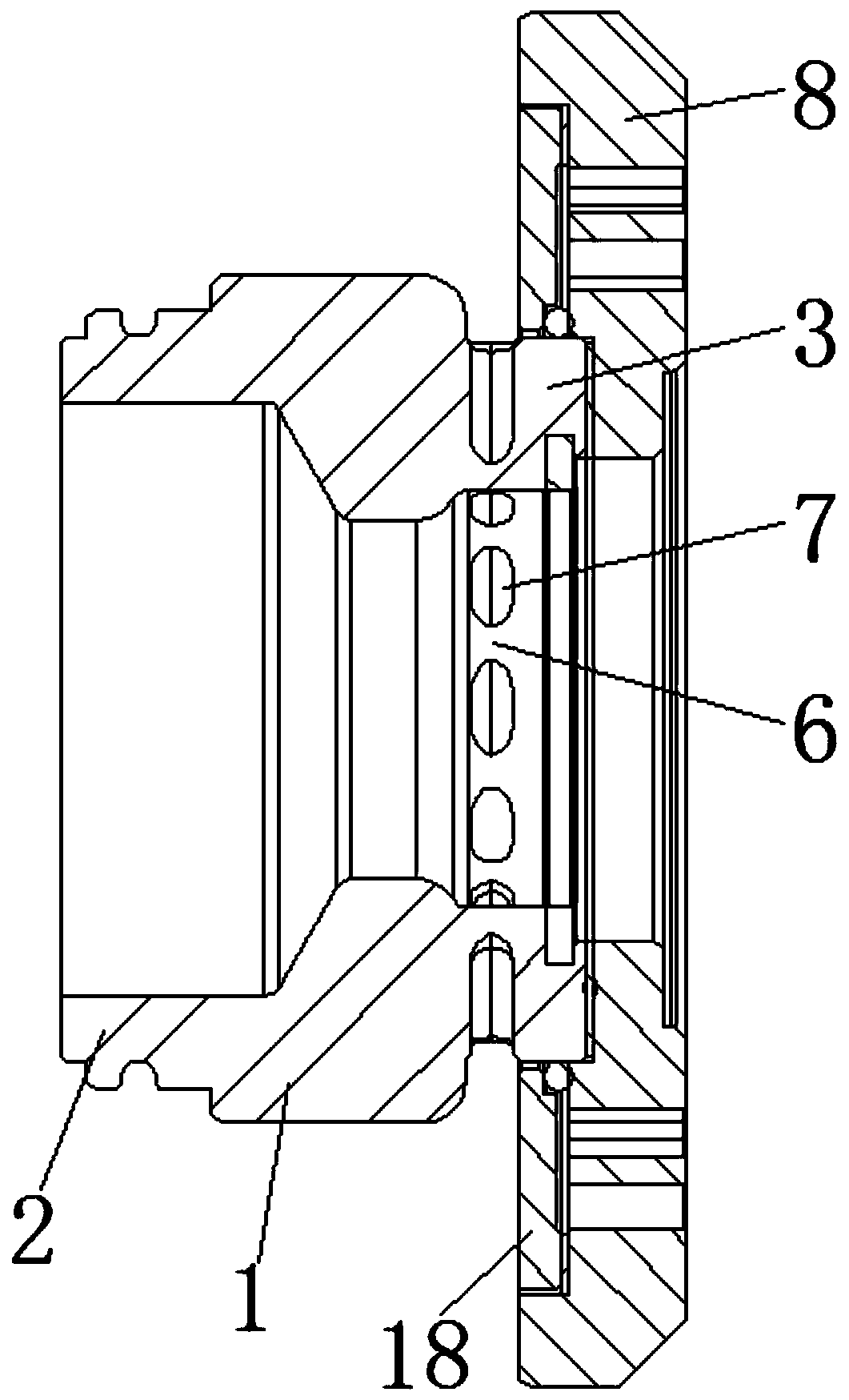 An integrated shock absorption test tool for a turbocharger dynamic balance test machine