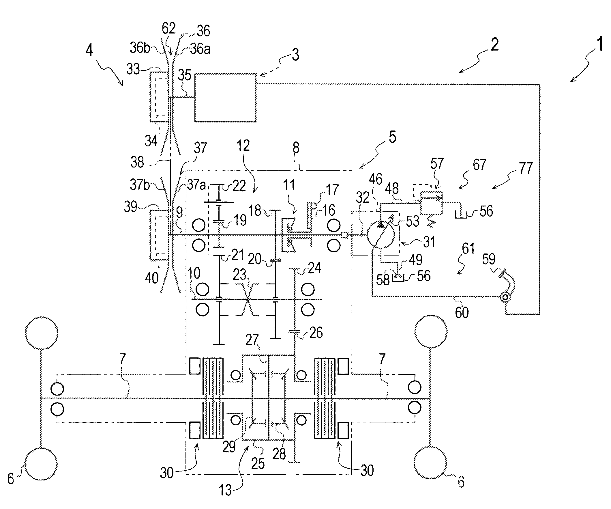 Brake system for vehicle including continuously variable belt transmission