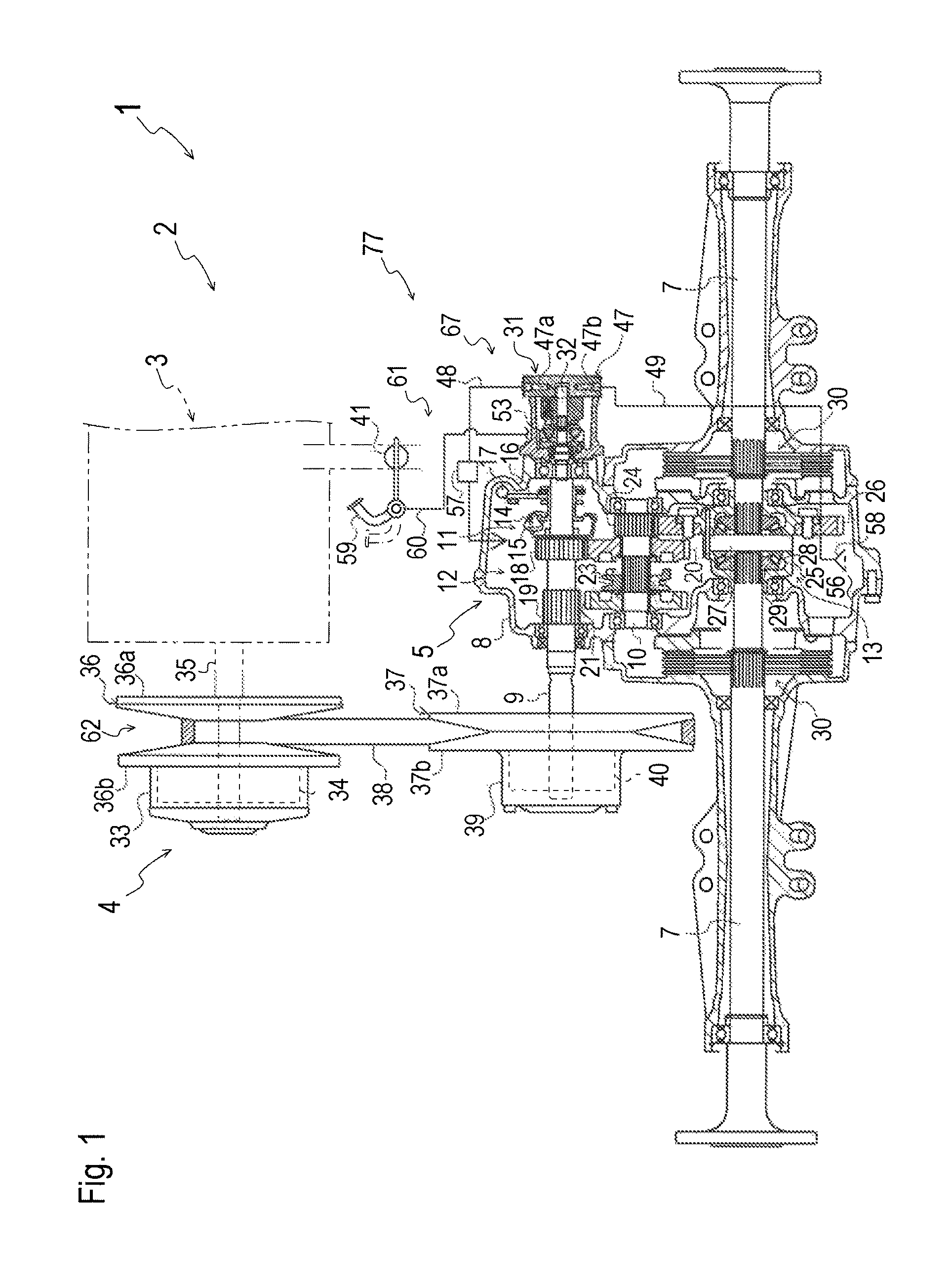 Brake system for vehicle including continuously variable belt transmission