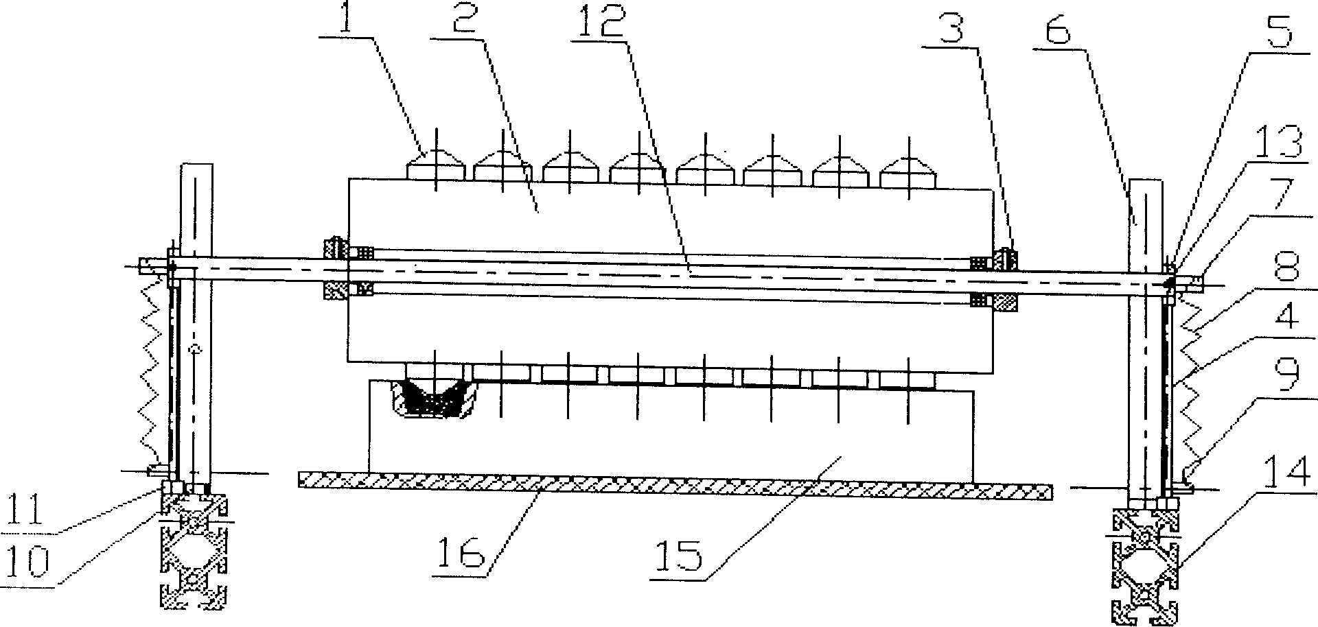 Drum-style drill for sowing-disk base material