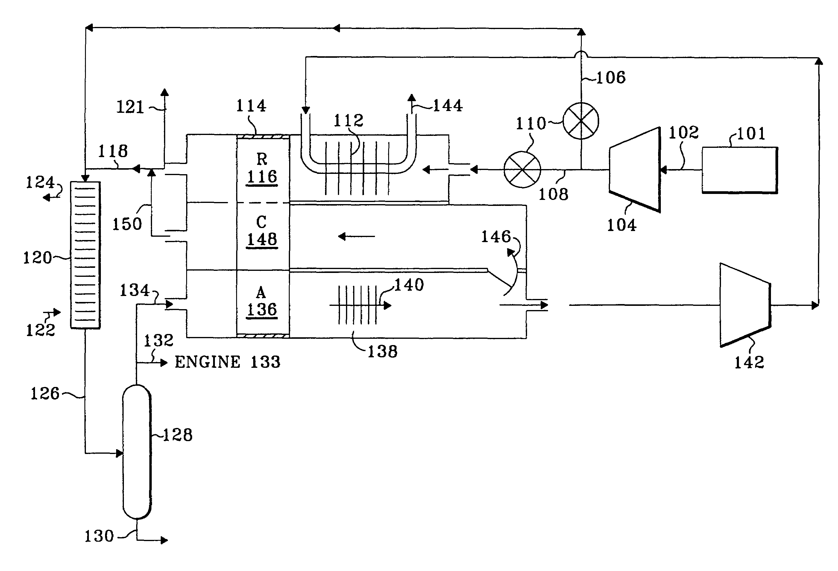 Brake air drying using low pressure desiccant wheel