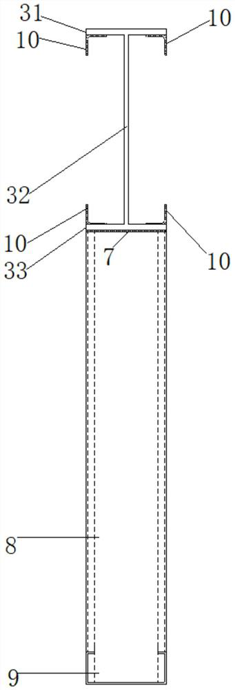 Aluminum plate glass curtain wall cold and hot bridge conversion structure and construction method