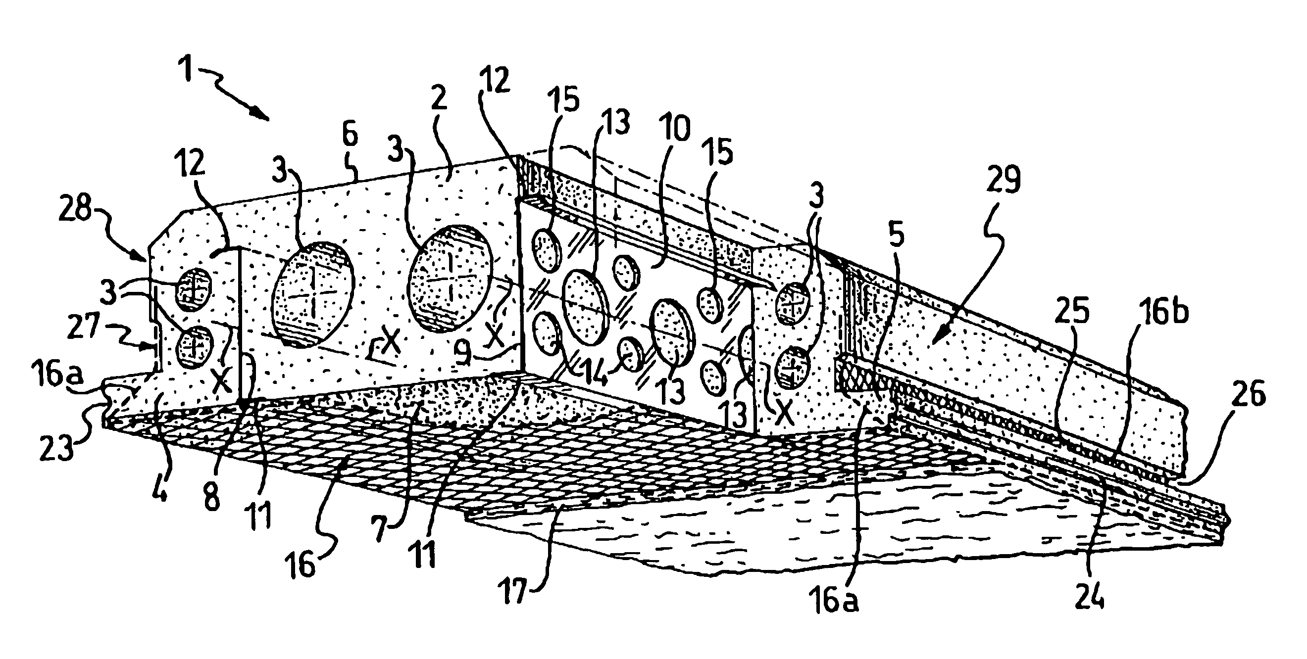 Self-supporting construction element of expanded plastics, in particular for manufacturing floor elements and walls of buildings in general