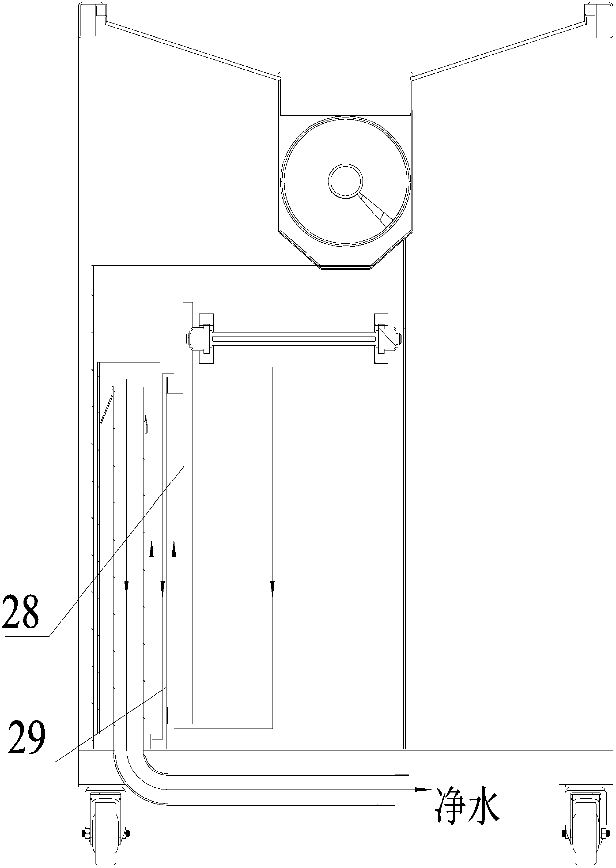 Oil-water separation chamber of kitchen waste separation equipment