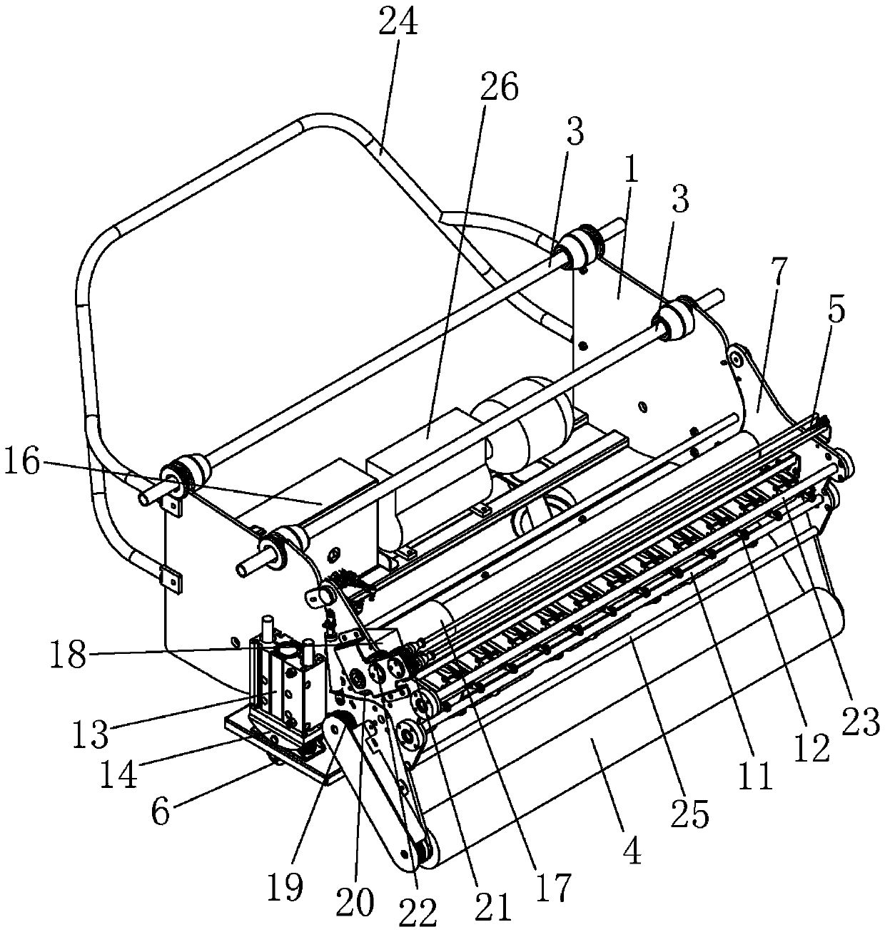 Coiled material level-laying forming machine and laying method of waterproof coiled material