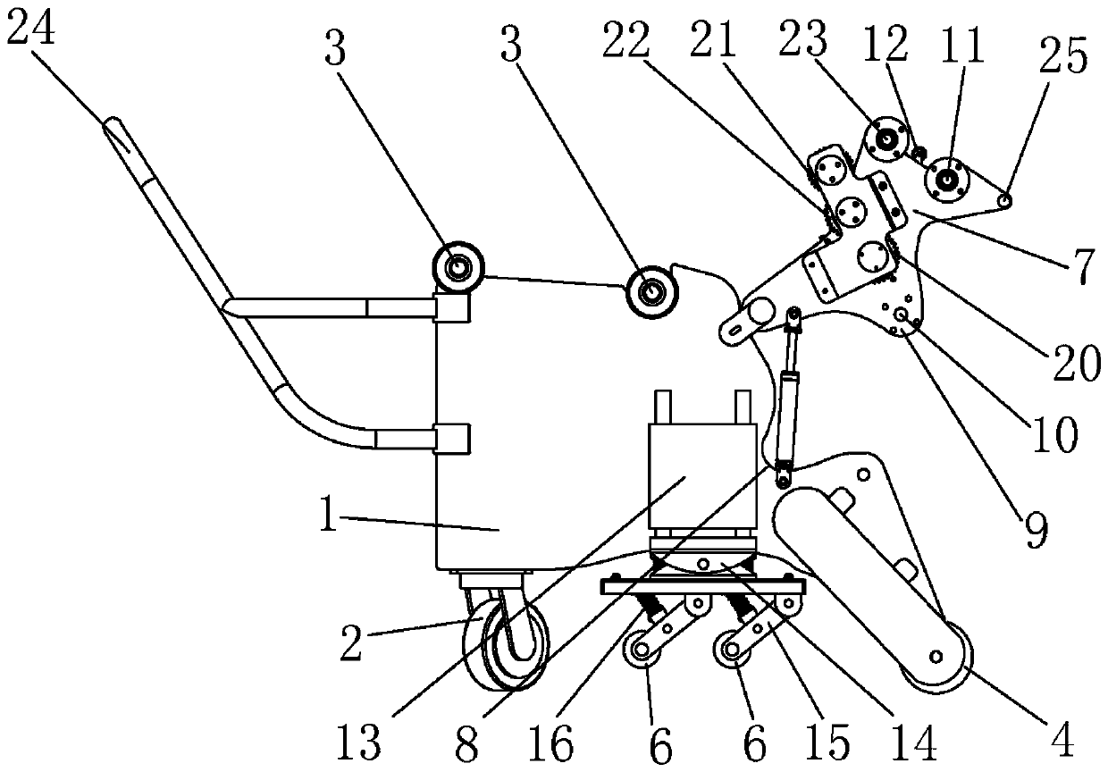 Coiled material level-laying forming machine and laying method of waterproof coiled material