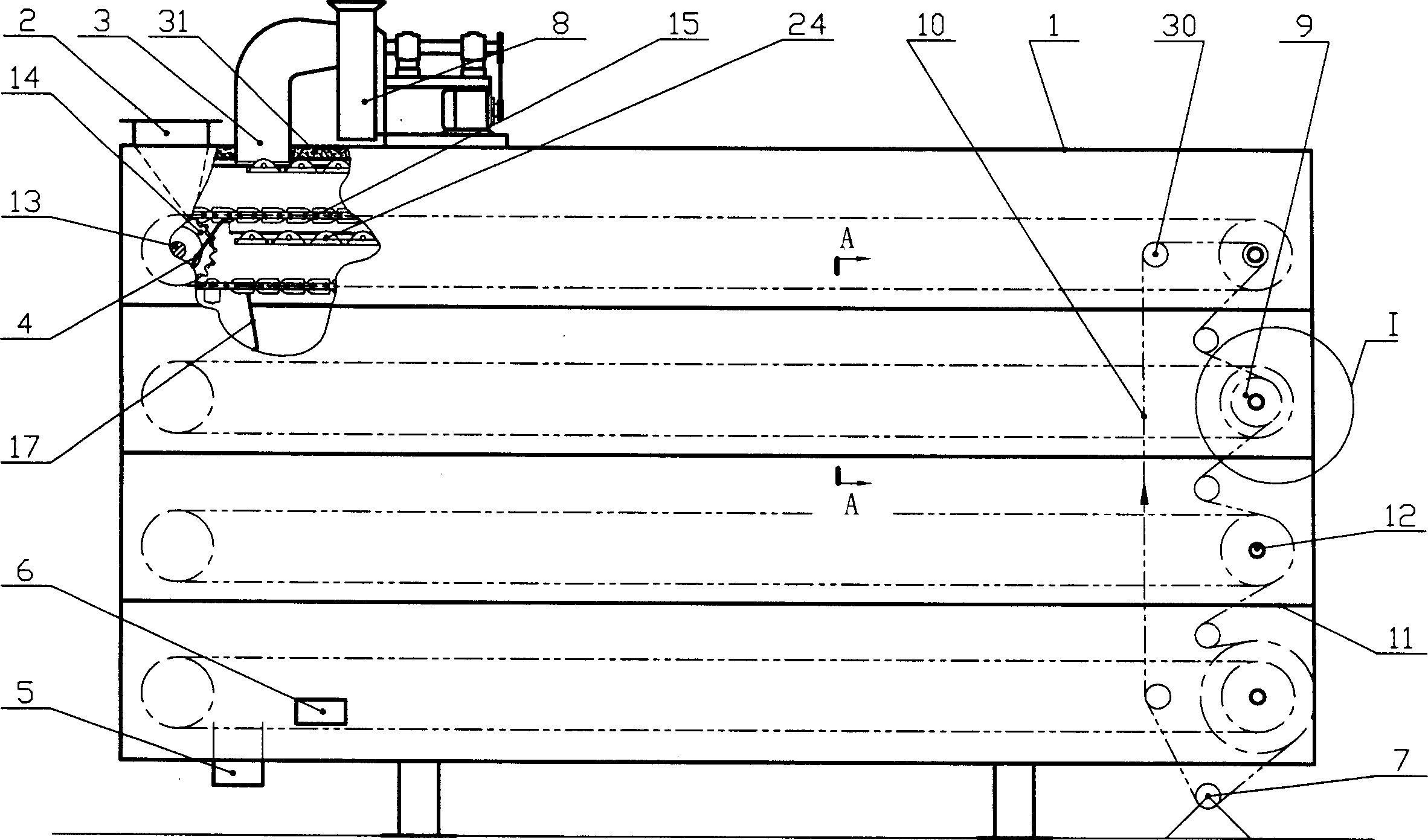 Far infrared unit for dewatering vegetable