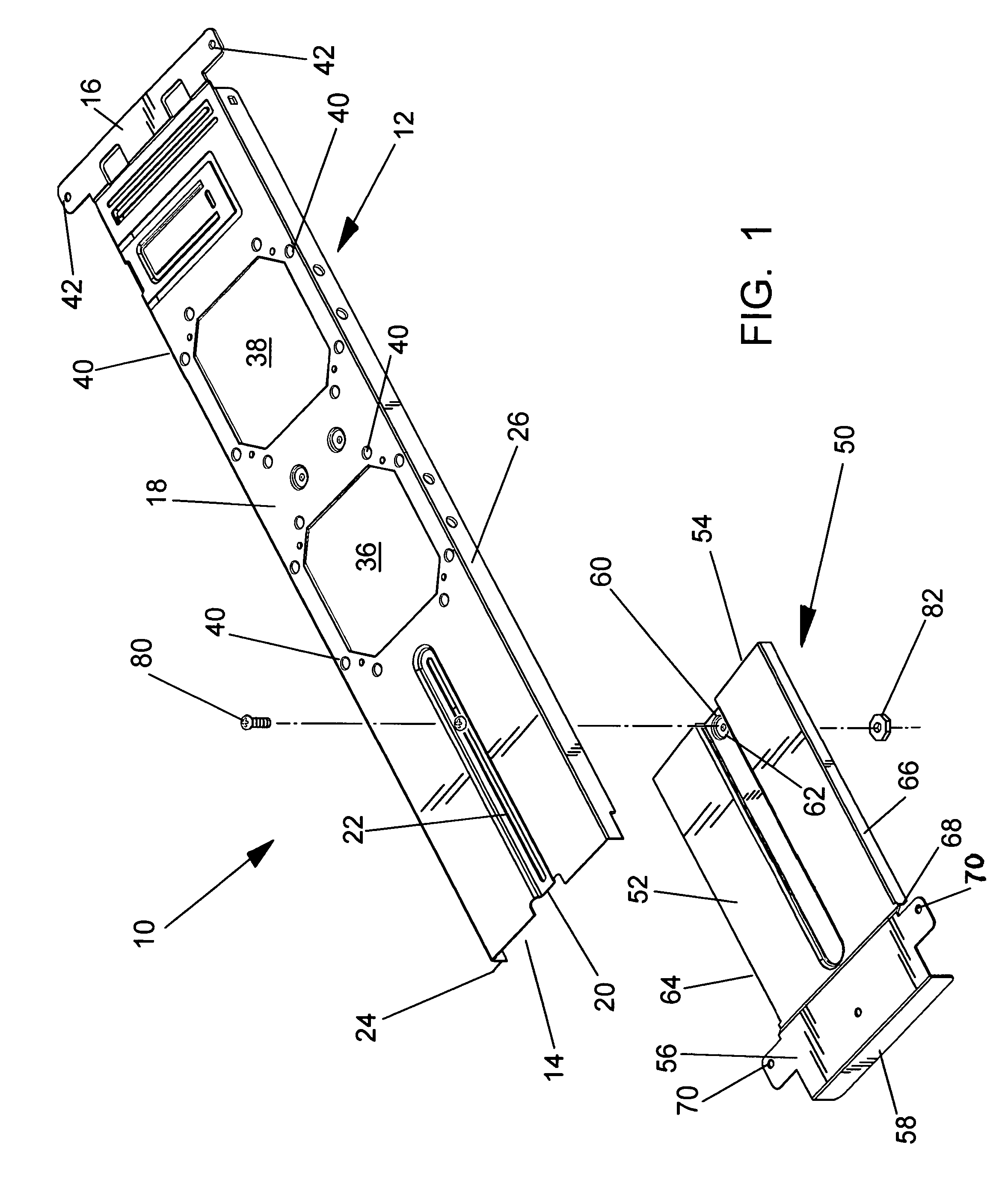 Adjustable mounting bracket assembly for mounting an electrical box