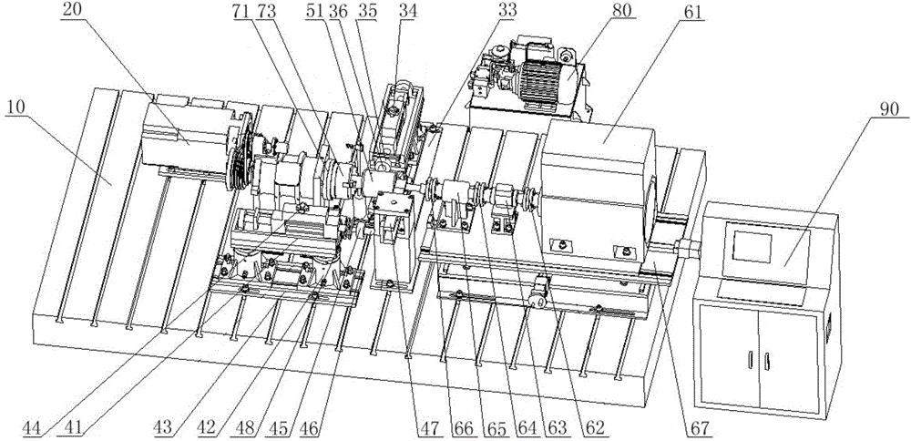 Reliability loading testing device and method for main shaft of numerically controlled lathe