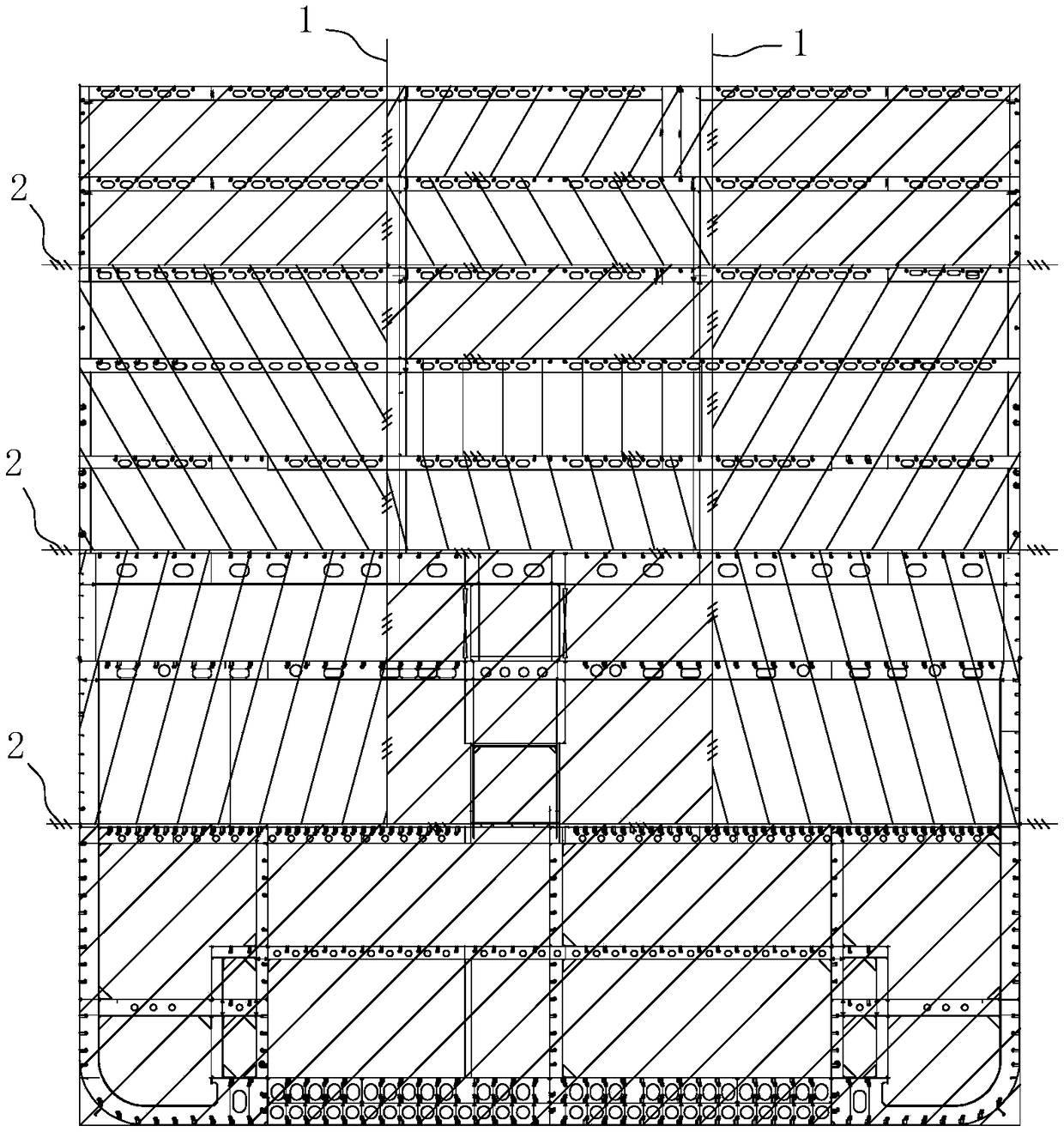 Ro-ro passenger ship construction method