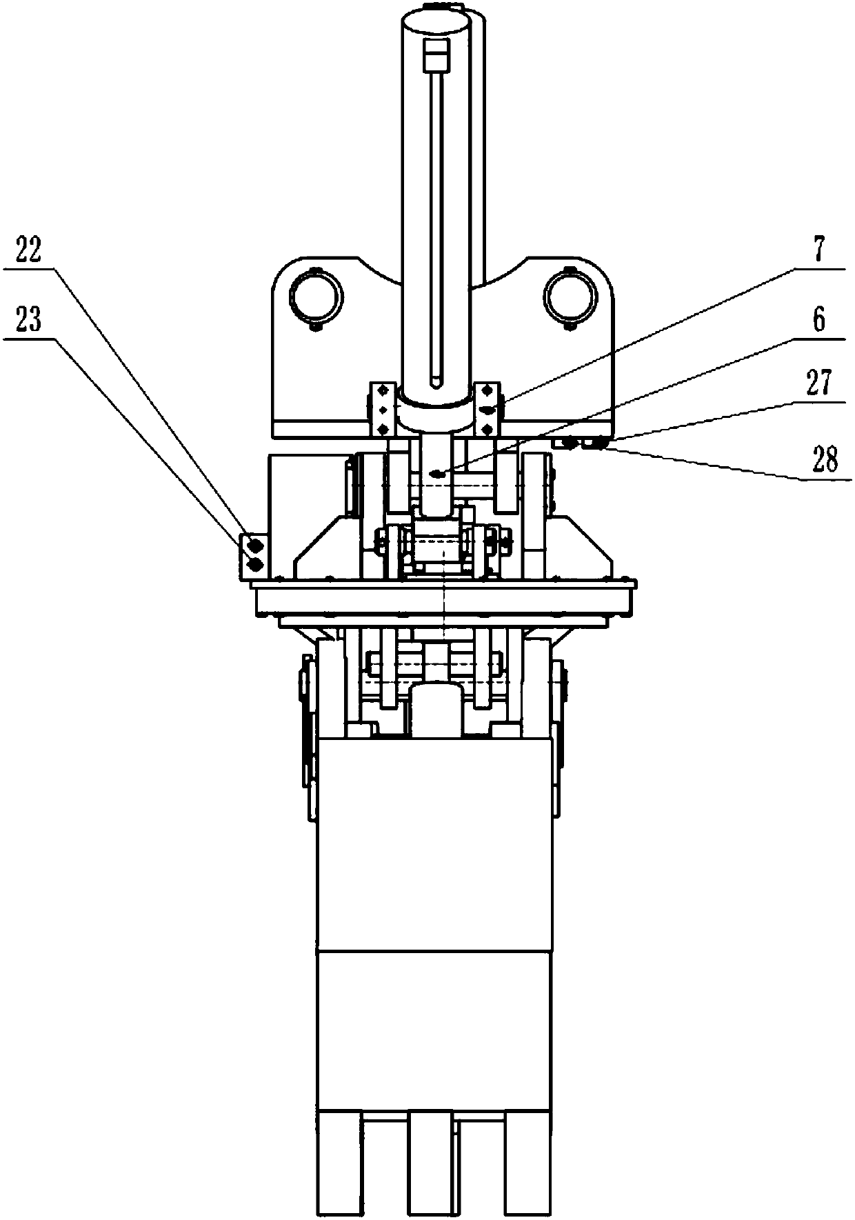 Railway sleeper single drawing and replacing machine