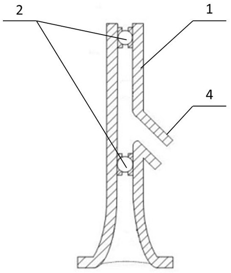 Multistage horn-shaped backflushing discharge arc extinguishing tube