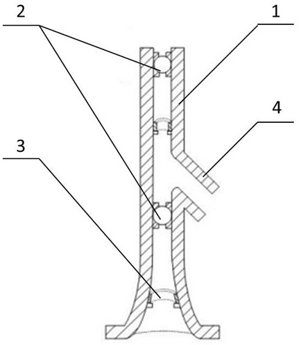 Multistage horn-shaped backflushing discharge arc extinguishing tube