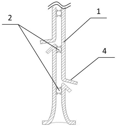 Multistage horn-shaped backflushing discharge arc extinguishing tube