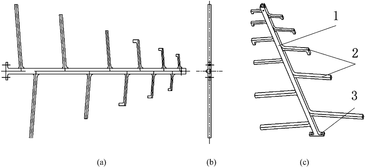 High-precision log-periodic dipole antenna integral forming method