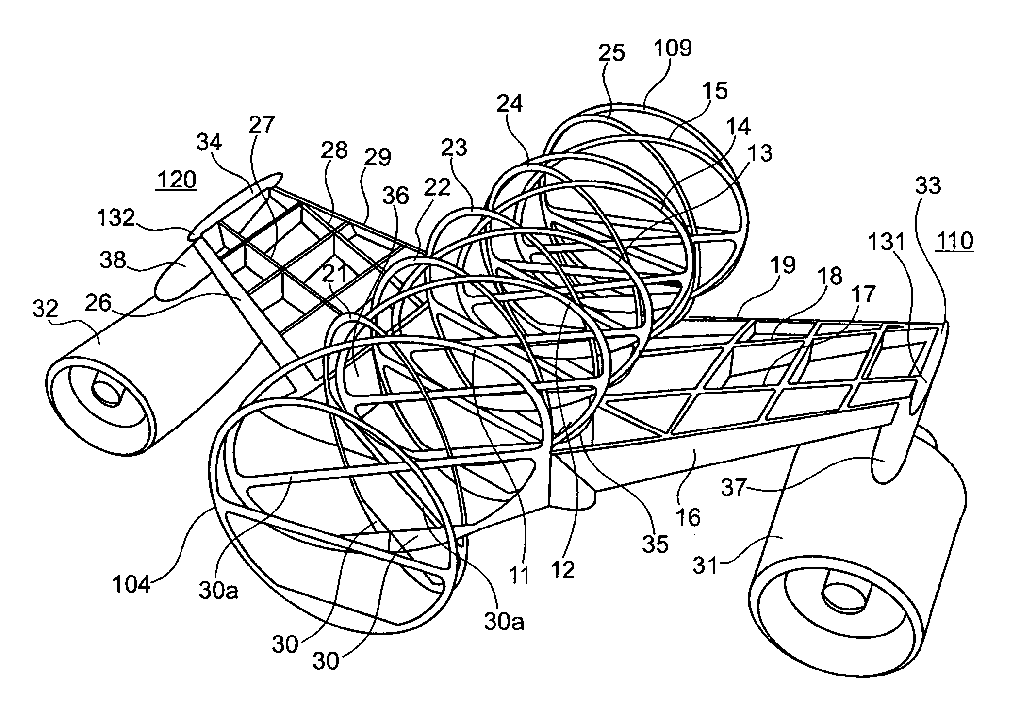 Wing-fuselage section of an aircraft