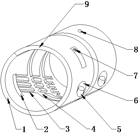 High-temperature-resistance bearing bush with heat dissipation easy to carry out