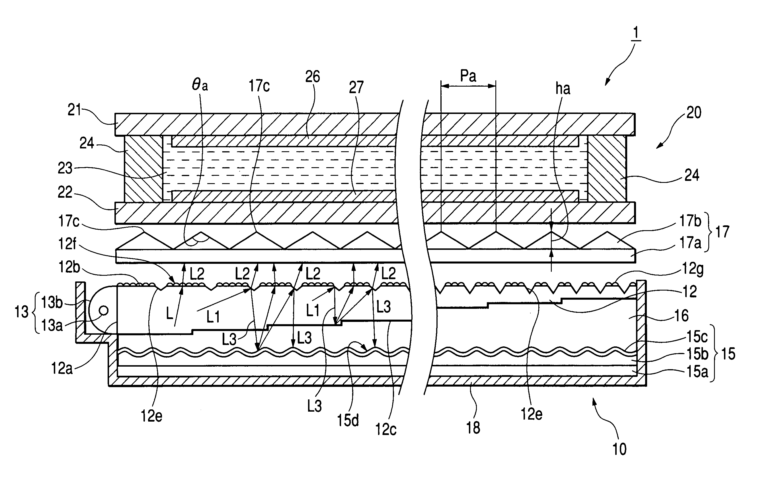 Backlight device and liquid crystal display device