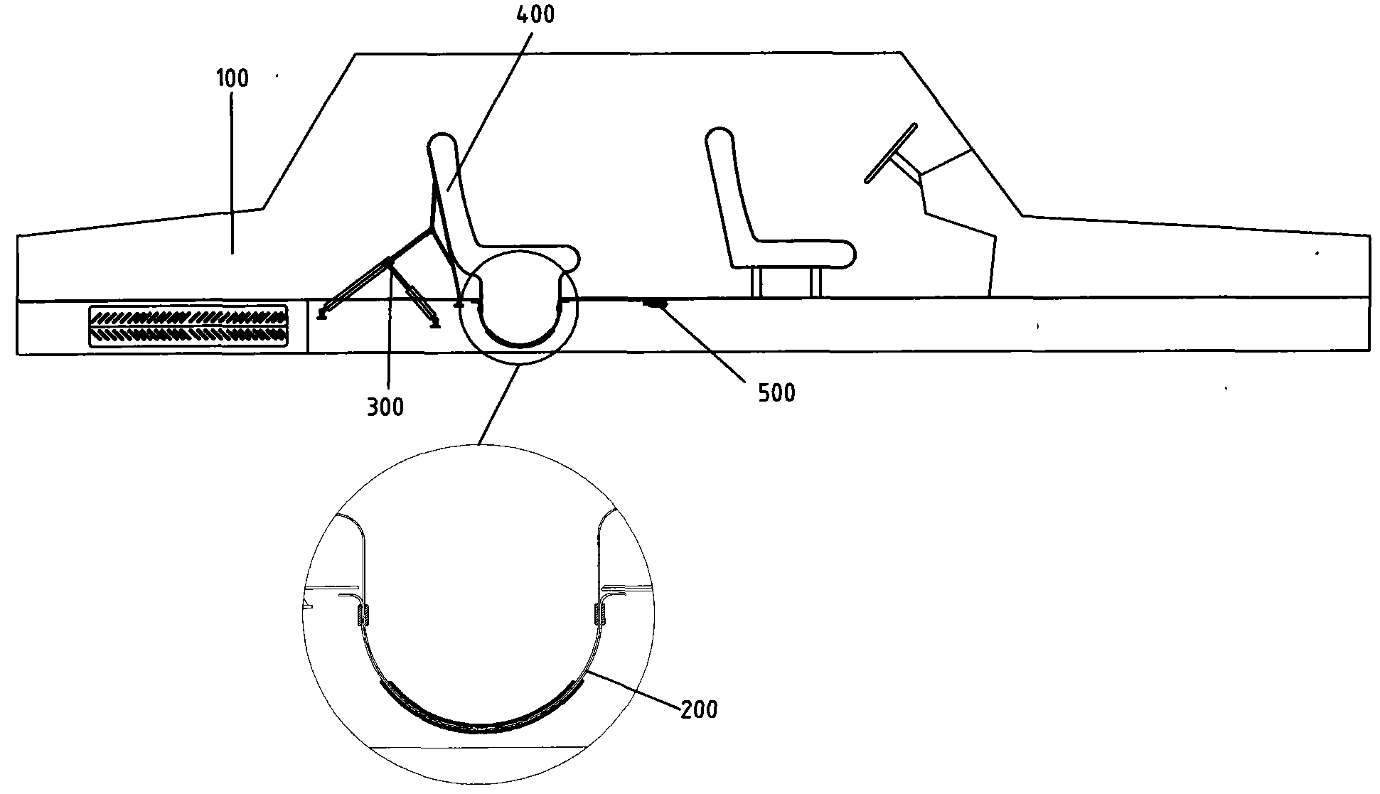 Gas bag type seat