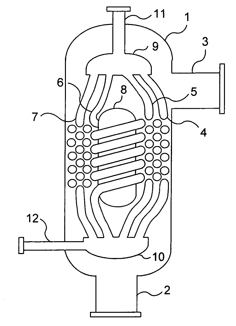 Multiple concentric cylindrical co-coiled heat exchanger