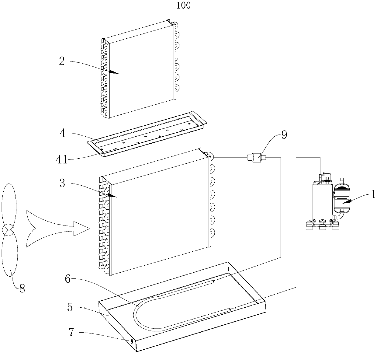 Undrained air conditioner