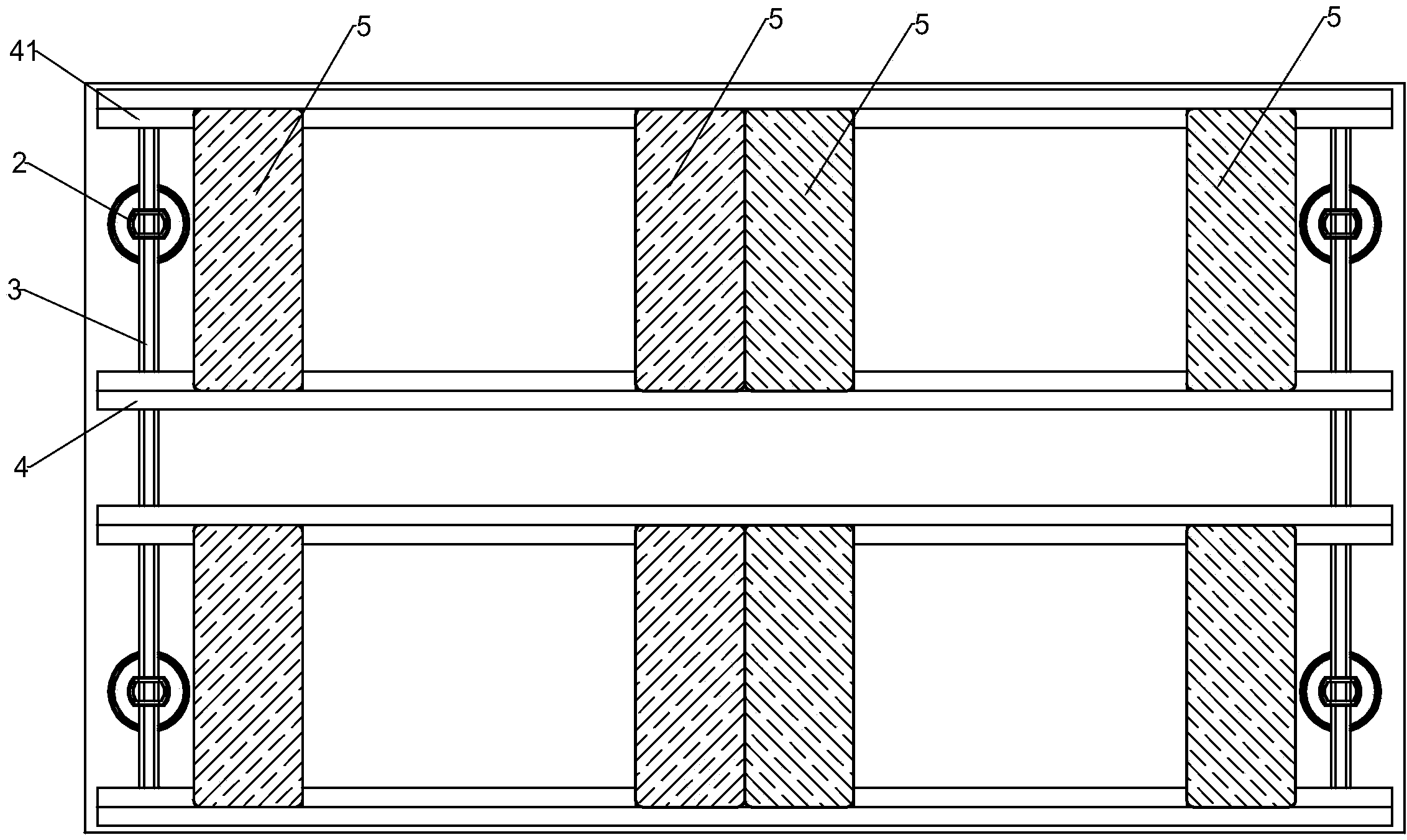 Kiln furniture (kiln car) used for firing of ceramic counter basin frame structures