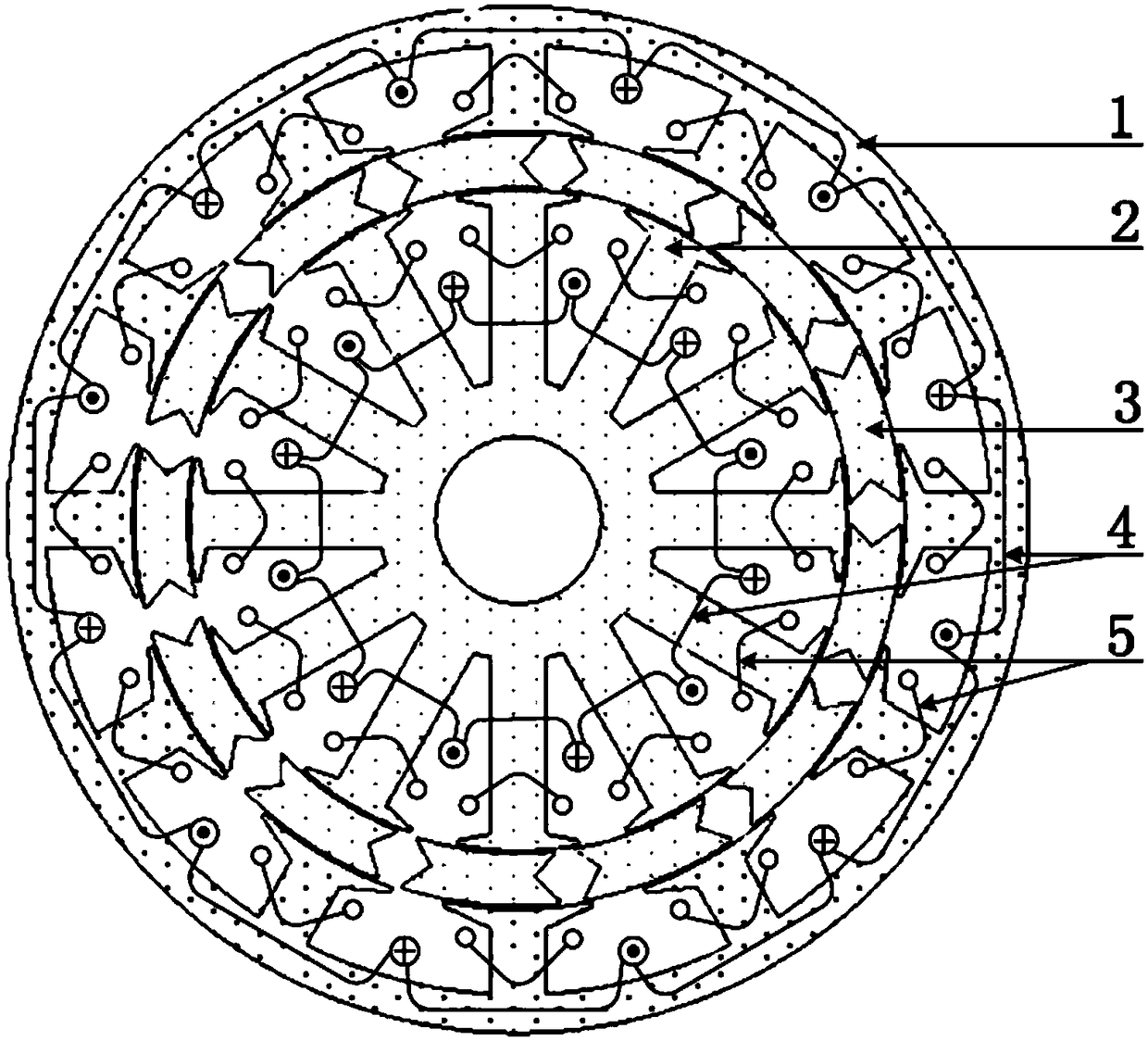 A block-rotor double-stator variable flux reluctance motor