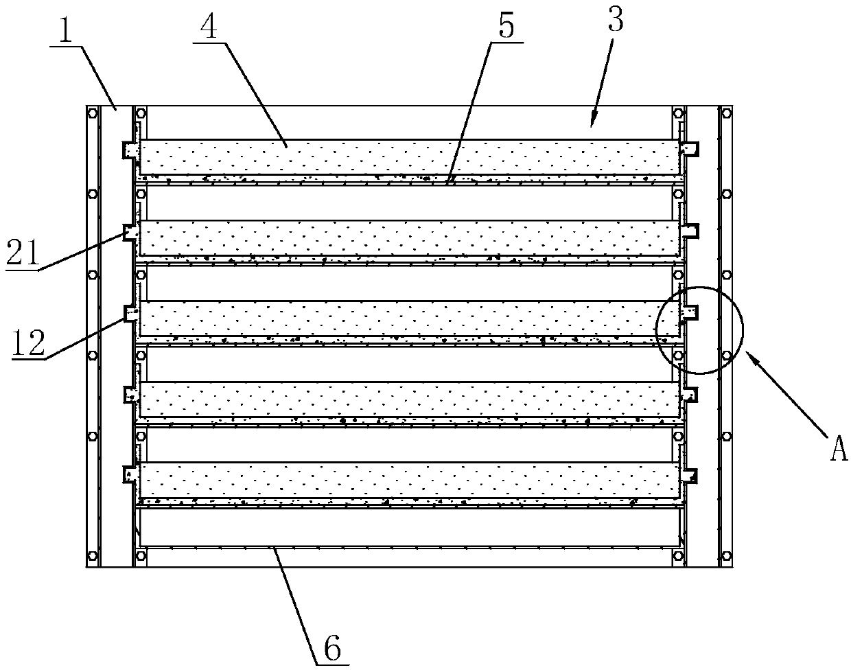 Wall greening concrete structure and construction process thereof