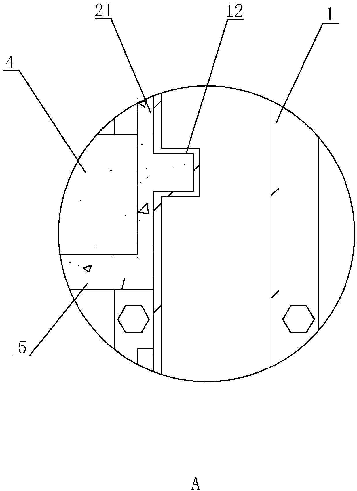 Wall greening concrete structure and construction process thereof