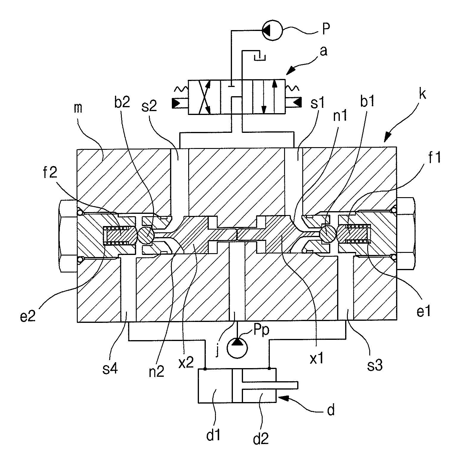 Double check valve having floating function