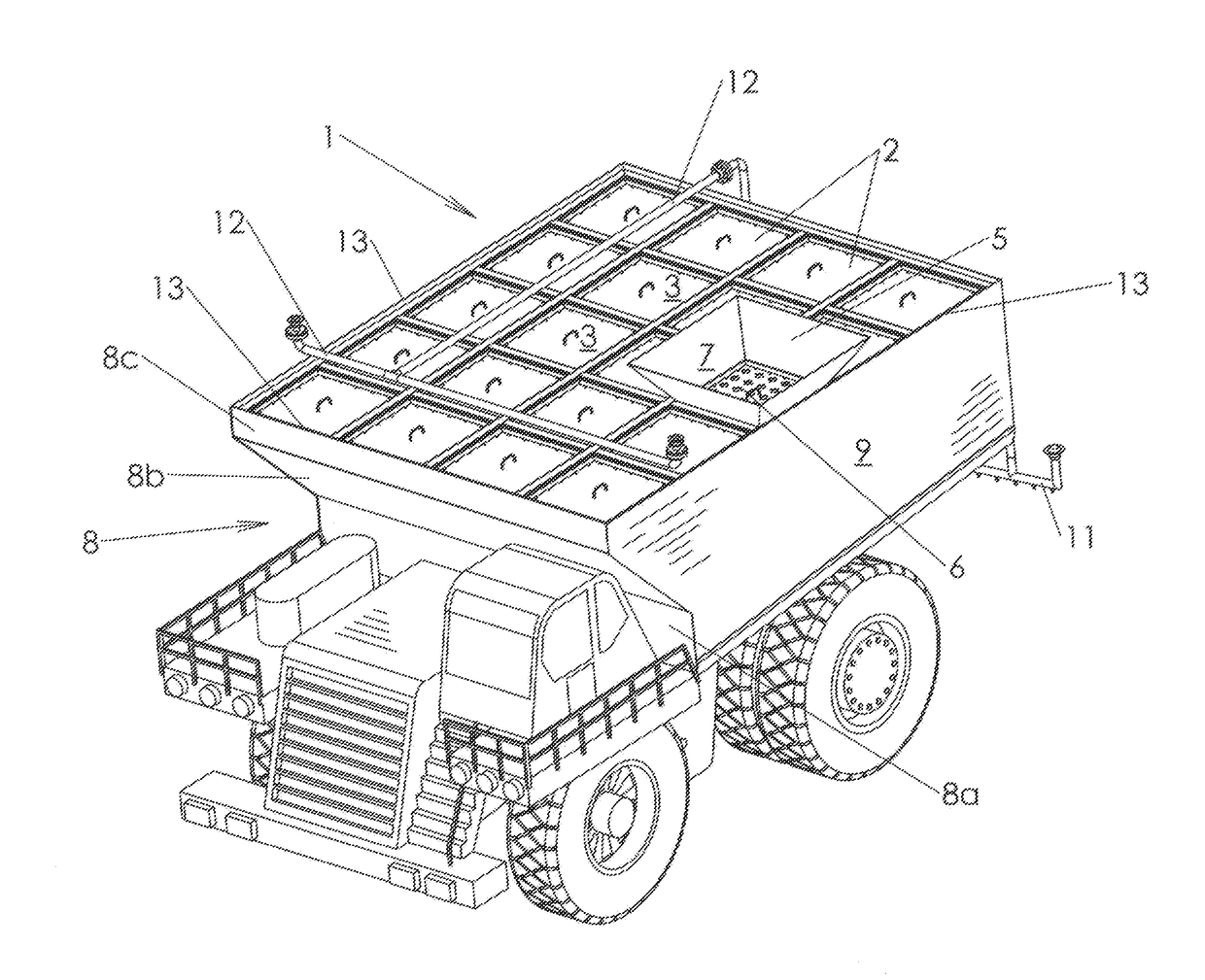 Open access water tank truck body